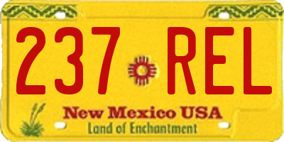 NM license plate 237REL