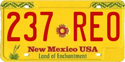 NM license plate 237REO