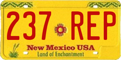 NM license plate 237REP