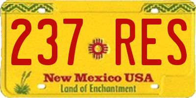 NM license plate 237RES