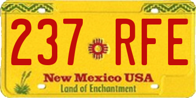 NM license plate 237RFE