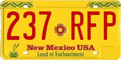 NM license plate 237RFP