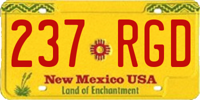 NM license plate 237RGD