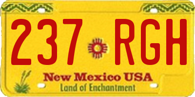 NM license plate 237RGH