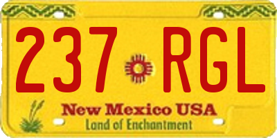 NM license plate 237RGL