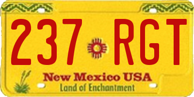NM license plate 237RGT