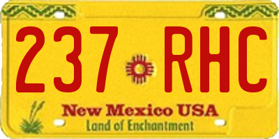 NM license plate 237RHC
