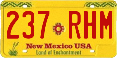 NM license plate 237RHM