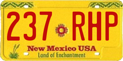 NM license plate 237RHP