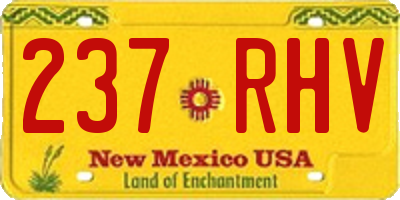 NM license plate 237RHV