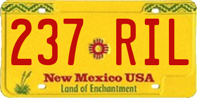 NM license plate 237RIL