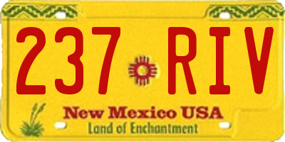 NM license plate 237RIV