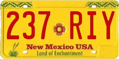 NM license plate 237RIY