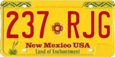 NM license plate 237RJG