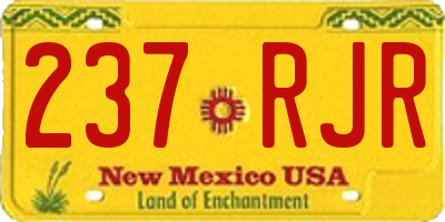 NM license plate 237RJR