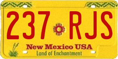 NM license plate 237RJS