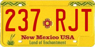 NM license plate 237RJT