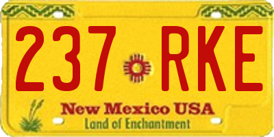 NM license plate 237RKE