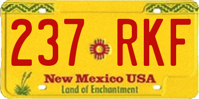 NM license plate 237RKF