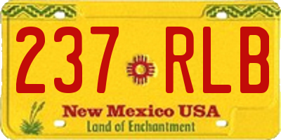 NM license plate 237RLB