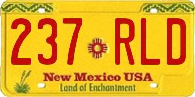NM license plate 237RLD