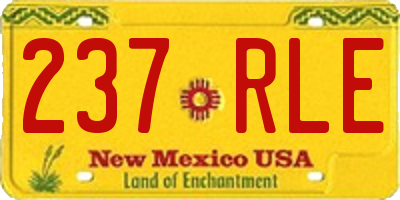 NM license plate 237RLE