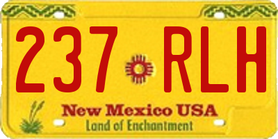NM license plate 237RLH