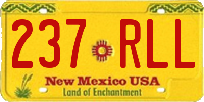 NM license plate 237RLL