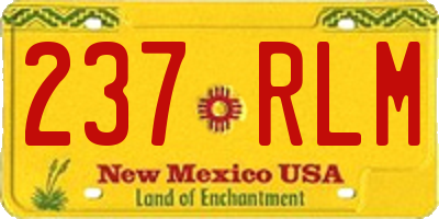 NM license plate 237RLM