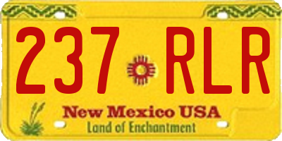 NM license plate 237RLR