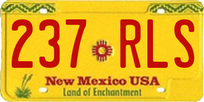 NM license plate 237RLS