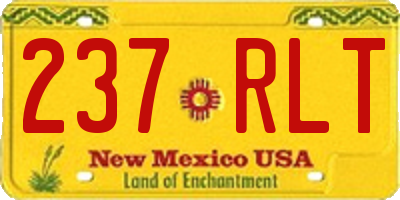 NM license plate 237RLT