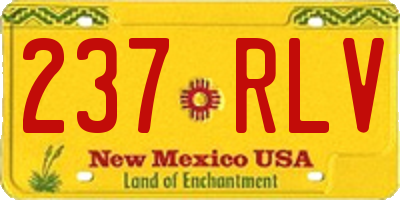 NM license plate 237RLV