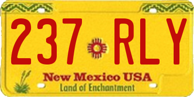 NM license plate 237RLY
