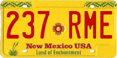 NM license plate 237RME