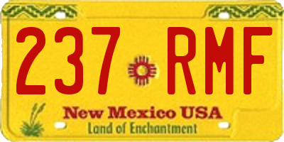 NM license plate 237RMF