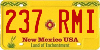 NM license plate 237RMI