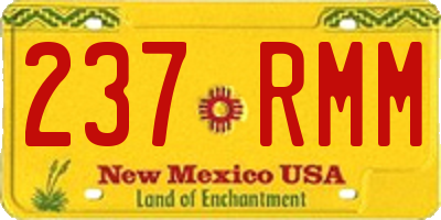 NM license plate 237RMM