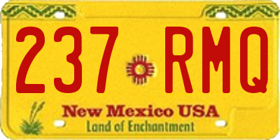 NM license plate 237RMQ