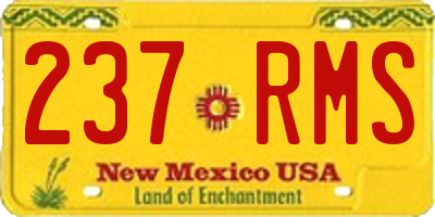 NM license plate 237RMS