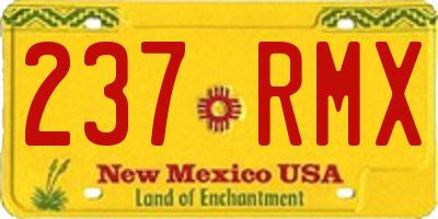 NM license plate 237RMX