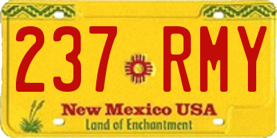 NM license plate 237RMY