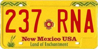 NM license plate 237RNA