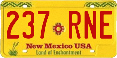 NM license plate 237RNE