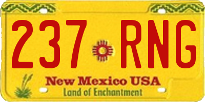 NM license plate 237RNG