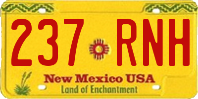 NM license plate 237RNH