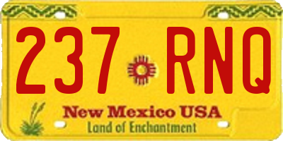 NM license plate 237RNQ