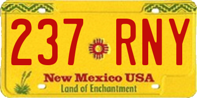 NM license plate 237RNY