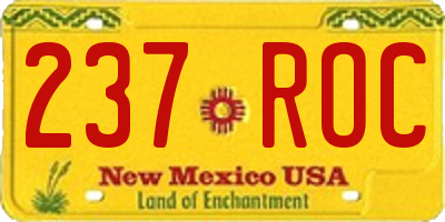 NM license plate 237ROC