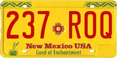 NM license plate 237ROQ